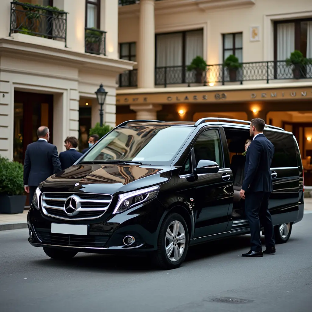 Mercedes VAN Classe V avec chauffeur privé – service VTC et transferts pour événements ou groupes